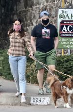 AUBREY PLAZA and Jeff Baena Out with Their Dogs in Los Feliz 10/24/2020