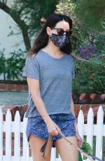 AUBREY PLAZA Out with Her Dogs in Los Angeles 10/17/2020