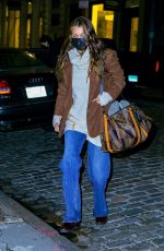 BELLA HADID Arrives at Her Apartment in New York 10/29/2020