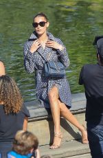 BELLA HADID at a Photoshoot in Central Park in New York 10/17/2020