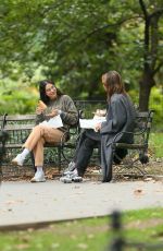 BELLA HADID Has Lunch in Washington Square Park in New York 10/19/2020
