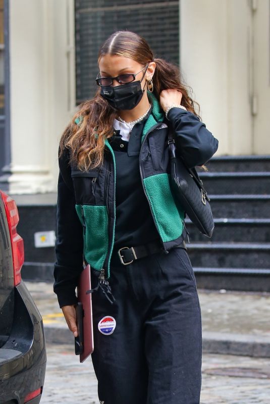 BELLA HADID Out in New York 10/30/2020