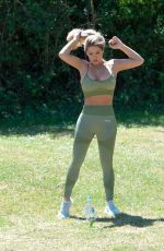 BIANCA GASCOIGNE Workout at a Park in London 10/01/2020
