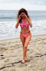 BLANCA BLANCO in a Pink Bikini at a Beach in Malibu 10/25/2020