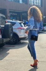 BLANCA BLANCO in Denim at Chin Chin in Los Angeles 10/10/2020