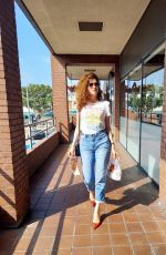 BLANCA BLANCO in Denim at Chin Chin in Los Angeles 10/10/2020