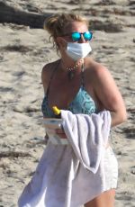 BRITNEY SPEARS in Bikini at a Beach in Malibu 10/15/20