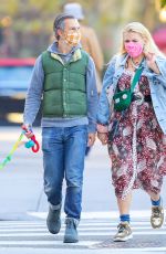 BUSY PHILIPPS and Marc Silverstein Out with Their Dog in New York 10/18/2020