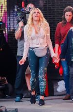 BUSY PHILIPPS on the Set of Girls5Eva in New York 10/22/2020