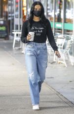 CAMILA MENDES Out for Coffee with Her Dog in Vancouver 10/15/2020