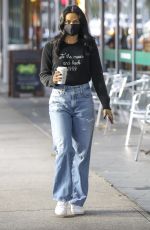 CAMILA MENDES Out for Coffee with Her Dog in Vancouver 10/15/2020