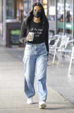 CAMILA MENDES Out for Coffee with Her Dog in Vancouver 10/15/2020