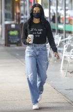 CAMILA MENDES Out for Coffee with Her Dog in Vancouver 10/15/2020