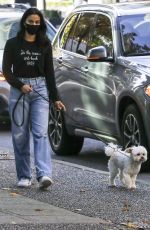 CAMILA MENDES Out for Coffee with Her Dog in Vancouver 10/15/2020