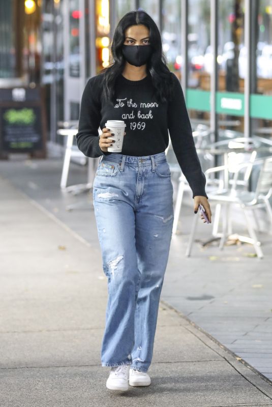 CAMILA MENDES Out for Coffee with Her Dog in Vancouver 10/15/2020