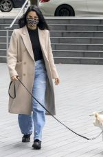 CAMILA MENDES Out with Her Dog in Vancouver 10/27/2020