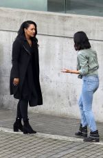 CANDICE PATTON and VICTORIA PARK on the Set of The Flash, Season 7 in Vancouver 10/14/2020