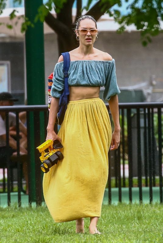 CANDICE SWANEPOEL Out at a Park in Miami Beach 10/25/2020