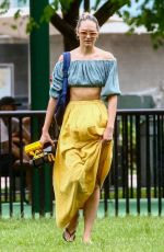 CANDICE SWANEPOEL Out at a Park in Miami Beach 10/25/2020