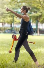 CANDICE SWANEPOEL Out at a Park in Miami Beach 10/25/2020
