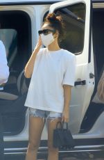 CARA SANTANA in Denim Shorts at San Vicente Bungalows 10/16/2020