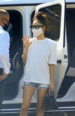 CARA SANTANA in Denim Shorts at San Vicente Bungalows 10/16/2020