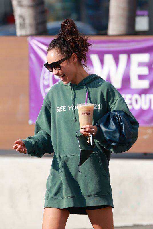 CARA SANTANA Out for Iced Coffee in Los Angeles 10/05/2020