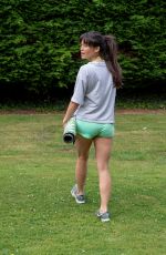 CASEY BATCHELOR Doing Yoga at a Park in London 10/05/2020