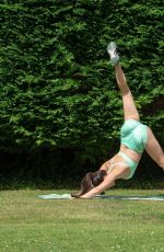 CASEY BATCHELOR Doing Yoga at a Park in London 10/05/2020