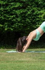 CASEY BATCHELOR Doing Yoga at a Park in London 10/05/2020