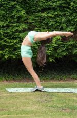 CASEY BATCHELOR Doing Yoga at a Park in London 10/05/2020