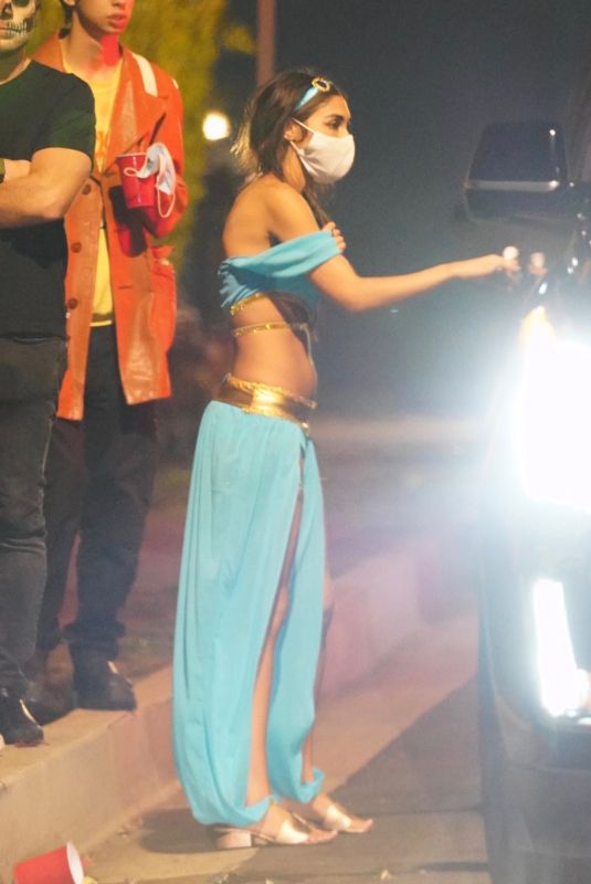 CHANTEL JEFFRIES at a Halloween Party in Los Angeles 10/30/2020