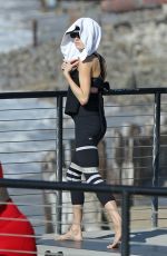 CHARLOTTE MCKINNEY in Tights Workout in Malibu 10/12/2020