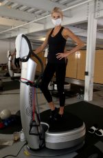 CHARLOTTE MCKINNEY Workout at a Gym in Los Angeles 10/11/2020