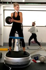 CHARLOTTE MCKINNEY Workout at a Gym in Los Angeles 10/11/2020