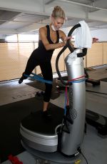 CHARLOTTE MCKINNEY Workout at a Gym in Los Angeles 10/11/2020