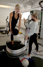 CHARLOTTE MCKINNEY Workout at a Gym in Los Angeles 10/11/2020