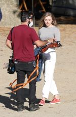 CHLOE MORETZ and Algee Smith on the Set of Mother/android in Boston 10/07/2020