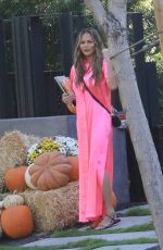 CHRISSY TEIGEN at a Pumpkin Farm in Los Angeles 10/25/2020