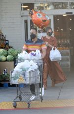 CHRISSY TEIGEN Out Shopping at Bristol Farms in Los Angeles 10/15/2020