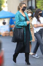 CHRISSY TEIGEN Out Shopping Flowers in West Hollywood 10/19/2020