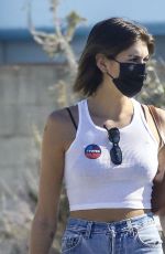 CINDY CRAWFORD and KAIA GERBER Out to Vote in Malibu 10/30/2020