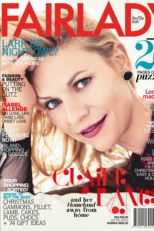 CLAIRE DANES in Fairlady Magazine, November 2020