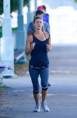 CLAIRE DANES Out Jogging in New York 10/08/2020