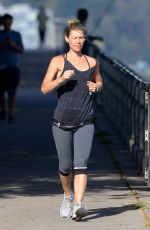 CLAIRE DANES Out Jogging in New York 10/08/2020