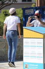 COBIE SMULDERS Out Voting in Los Angeles 10/14/2020