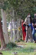 COURTENEY COX on the Set of Scream 5 in Wilmington 10/22/2020
