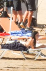 DAKOTA JOHNSON and OLIVIA COLMAN on the Set of a Movie at a Beach in Greece 10/12/2020