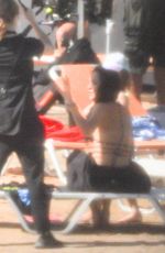 DAKOTA JOHNSON and OLIVIA COLMAN on the Set of a Movie at a Beach in Greece 10/12/2020
