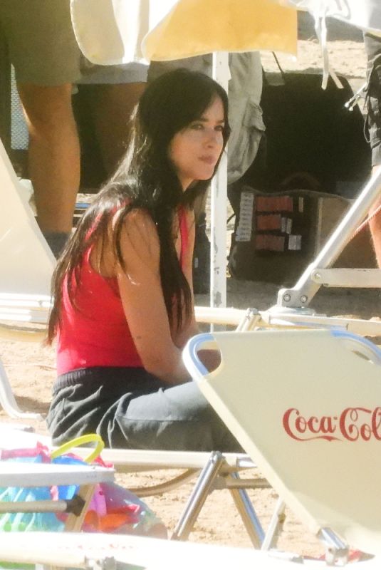 DAKOTA JOHNSON on the Set of The Lost Daughter in Greece 10/13/2020